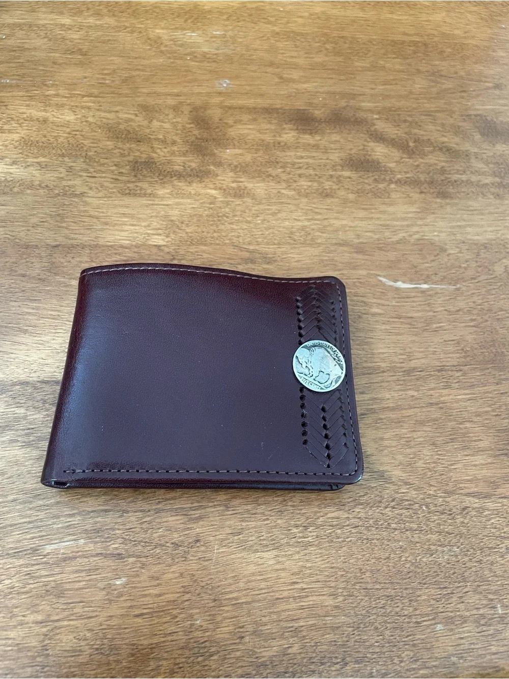 Brighton Cody Buffalo Passcode Bifold Leather Wallet- Brown